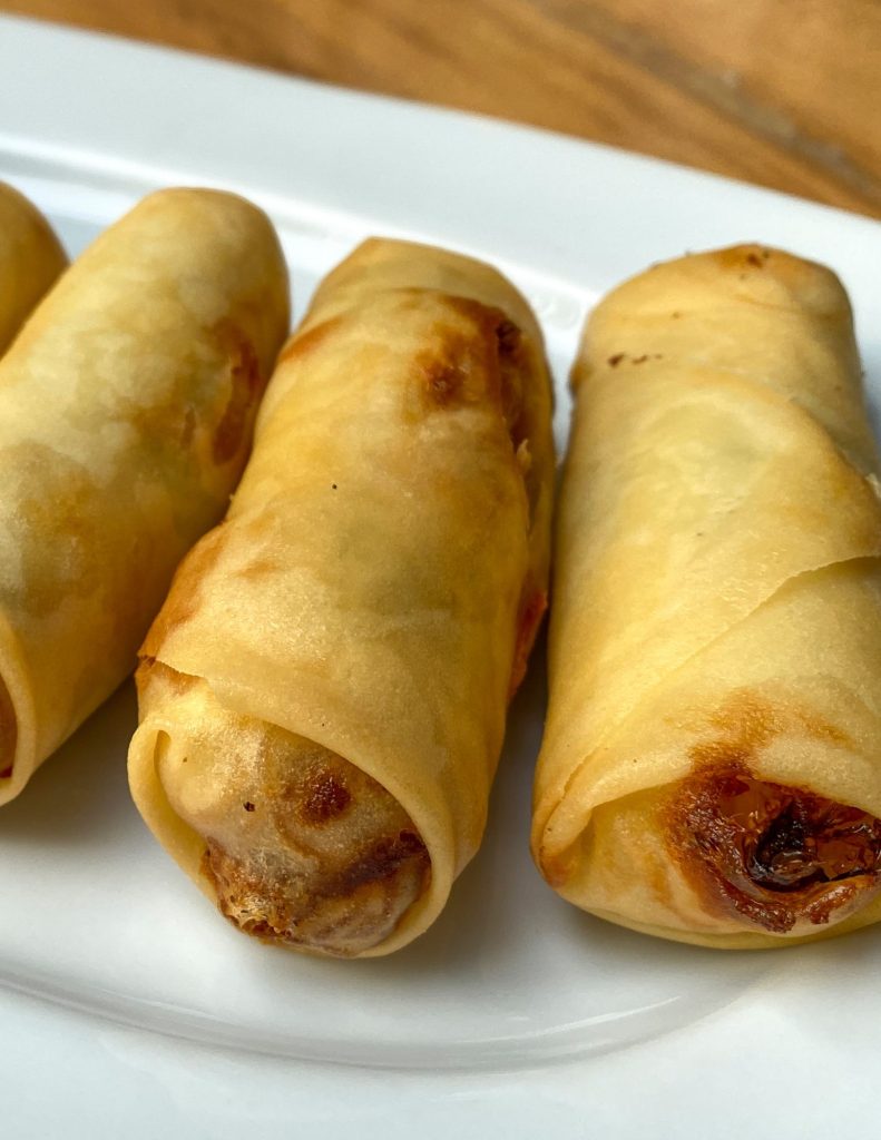 Turkey Egg Rolls with Mango Chutney