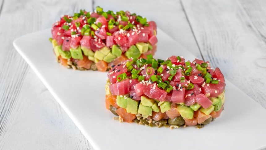 Tuna tartare tower