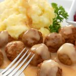 Swedish-Style Bison Meatballs with Mushroom Hunters’ Sauce & Lingonberry Jam