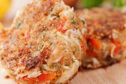 Cape Breton Crab Cakes with Roasted Pepper Aioli